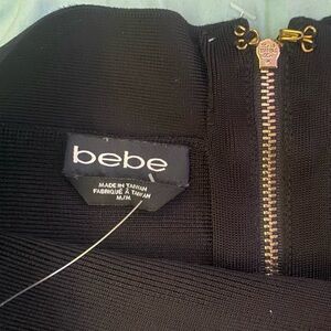 BEBE Bandage High Rise Bodycon Skirt Black